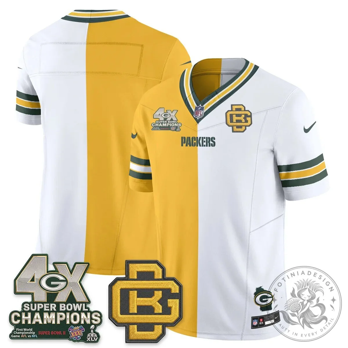 Jordan Love Number 10 Split Edition Football Jersey - Green Bay Packers 42 Jordan Love Number 10 Split Edition Football Jersey - Green Bay Packers