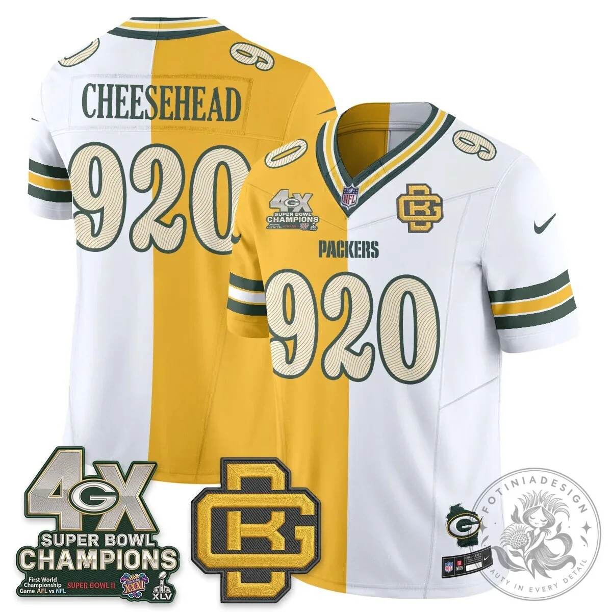 Jordan Love Number 10 Split Edition Football Jersey - Green Bay Packers 43 Jordan Love Number 10 Split Edition Football Jersey - Green Bay Packers