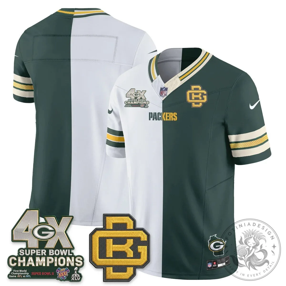 Jordan Love Number 10 Split Edition Football Jersey - Green Bay Packers 62 Jordan Love Number 10 Split Edition Football Jersey - Green Bay Packers