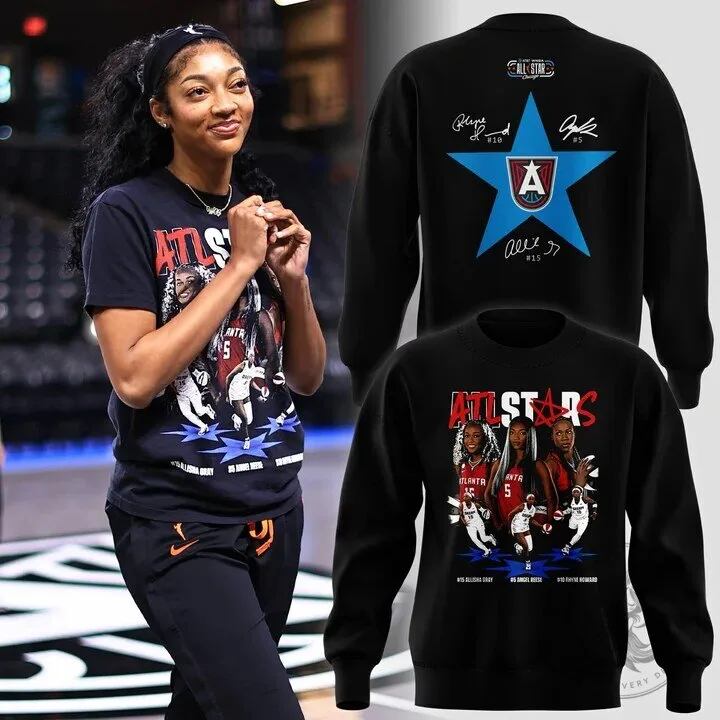 Atlanta Dream All-Stars Basketball Team Black Sweatshirt for Women