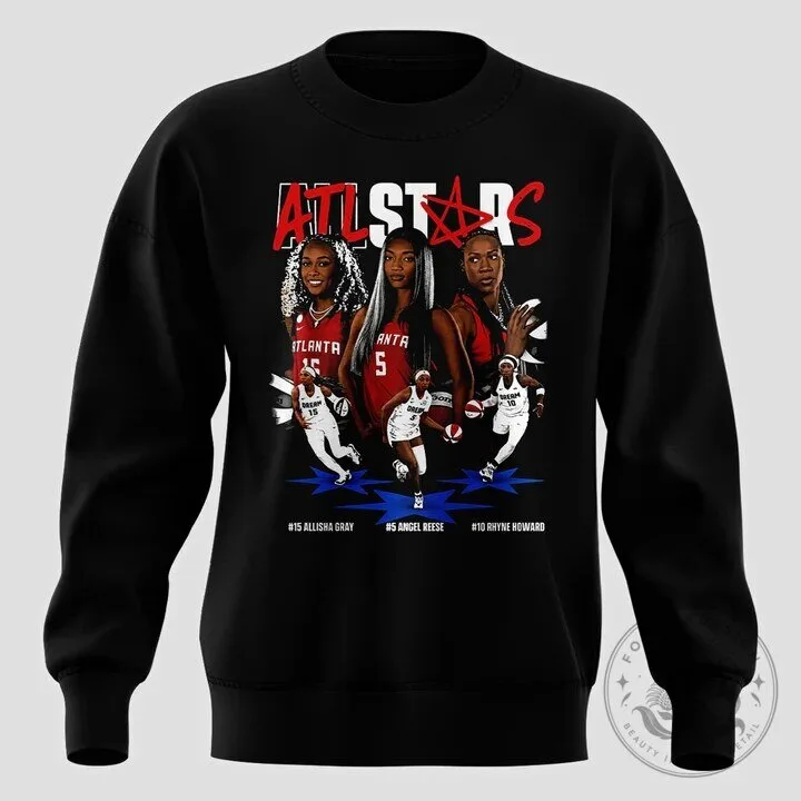 Atlanta Dream All-Stars Basketball Team Black Sweatshirt for Women 8 Atlanta Dream All-Stars Basketball Team Black Sweatshirt for Women