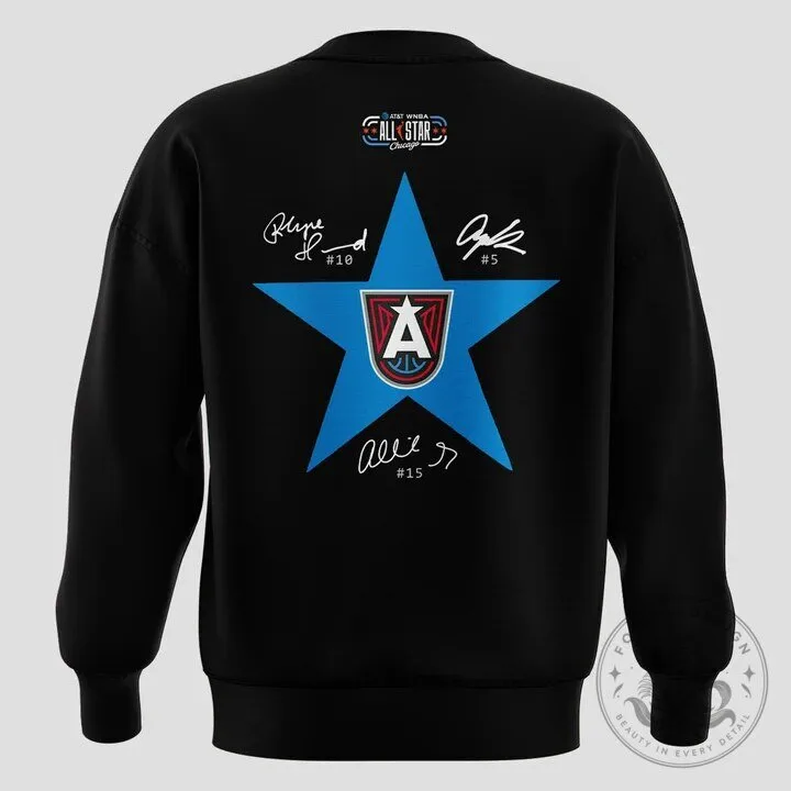 Atlanta Dream All-Stars Basketball Team Black Sweatshirt for Women 9 Atlanta Dream All-Stars Basketball Team Black Sweatshirt for Women