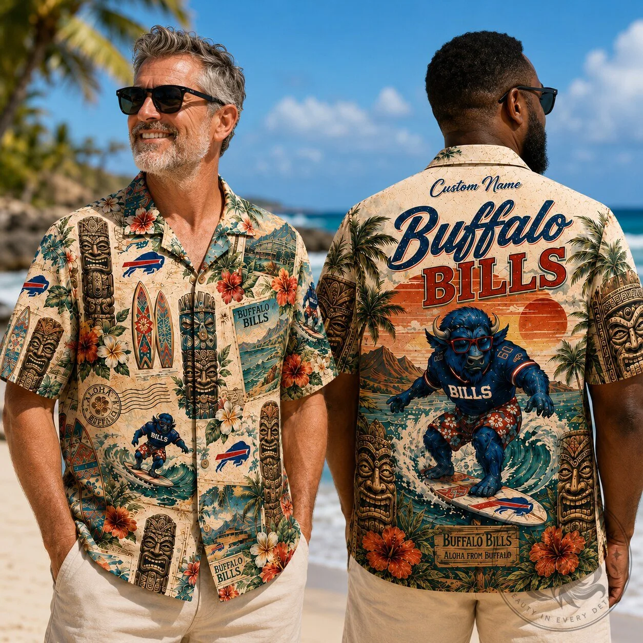Buffalo Bills Football Team Personalized Hawaiian Shirt