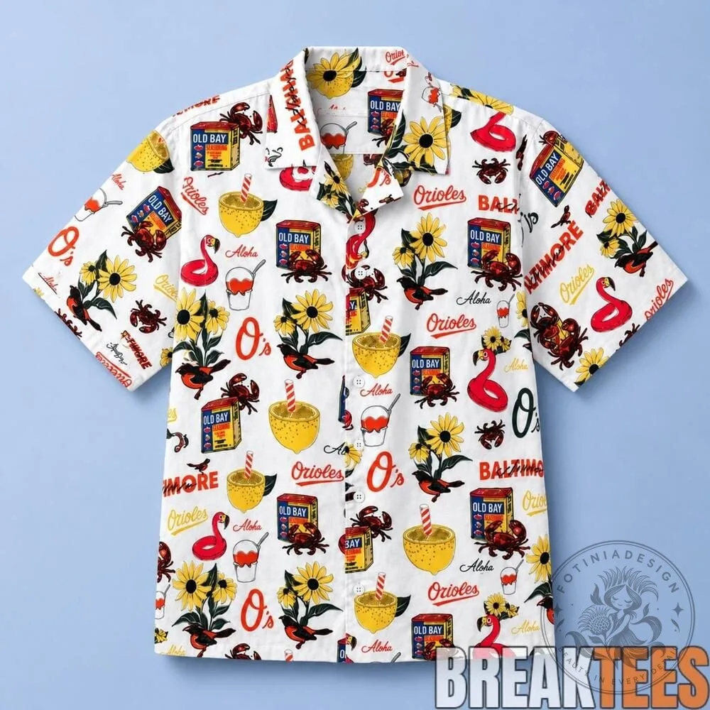 Baltimore Orioles Birdland Old Bay Crab Hawaiian Shirt 7 Baltimore Orioles Birdland Old Bay Crab Hawaiian Shirt