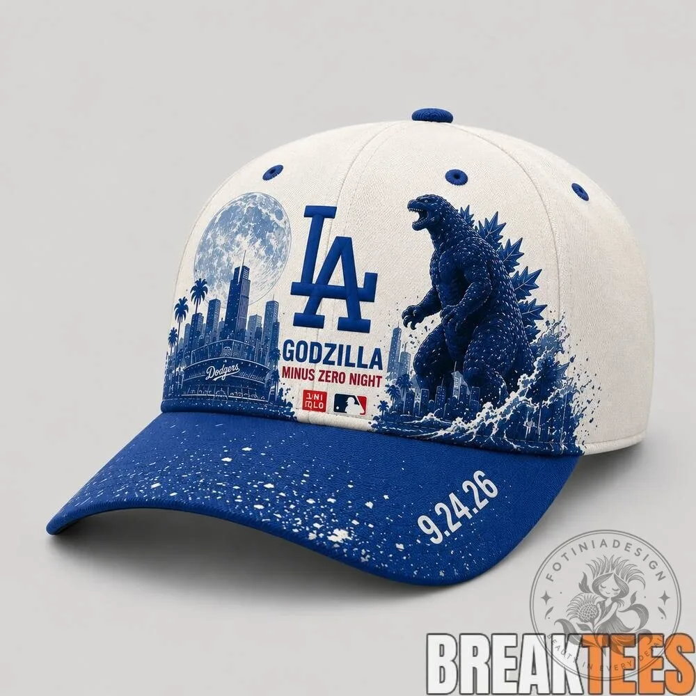 Godzilla Minus One Night Hat - Los Angeles Dodgers Baseball Cap