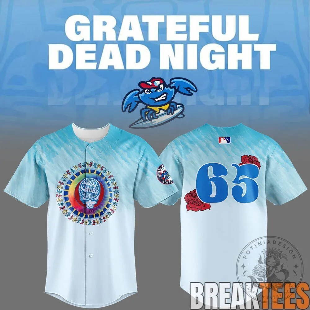 Grateful Dead Night Jersey Shore BlueClaws Dancing Bears Baseball Jersey 11 Grateful Dead Night Jersey Shore BlueClaws Dancing Bears Baseball Jersey