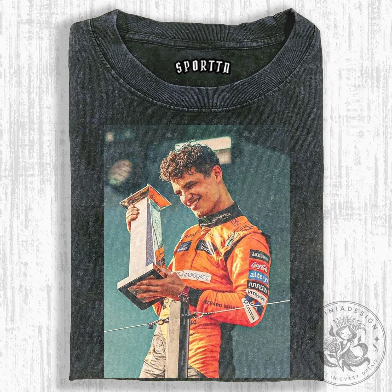 T-Shirt for Fans of Lando Norris, Formula 1 Racing Driver Apparel