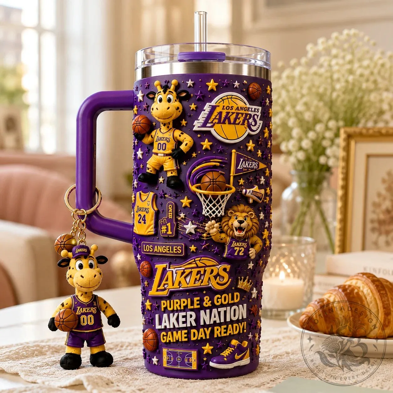 Los Angeles Lakers Purple and Gold Laker Nation Game Day Ready Tumbler 6 Los Angeles Lakers Purple and Gold Laker Nation Game Day Ready Tumbler