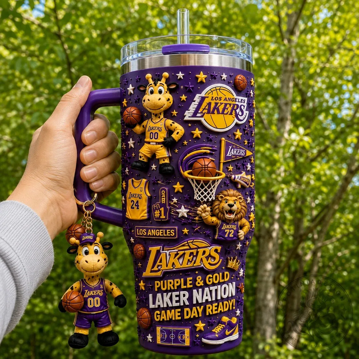 Los Angeles Lakers Purple and Gold Laker Nation Game Day Ready Tumbler 7 Los Angeles Lakers Purple and Gold Laker Nation Game Day Ready Tumbler