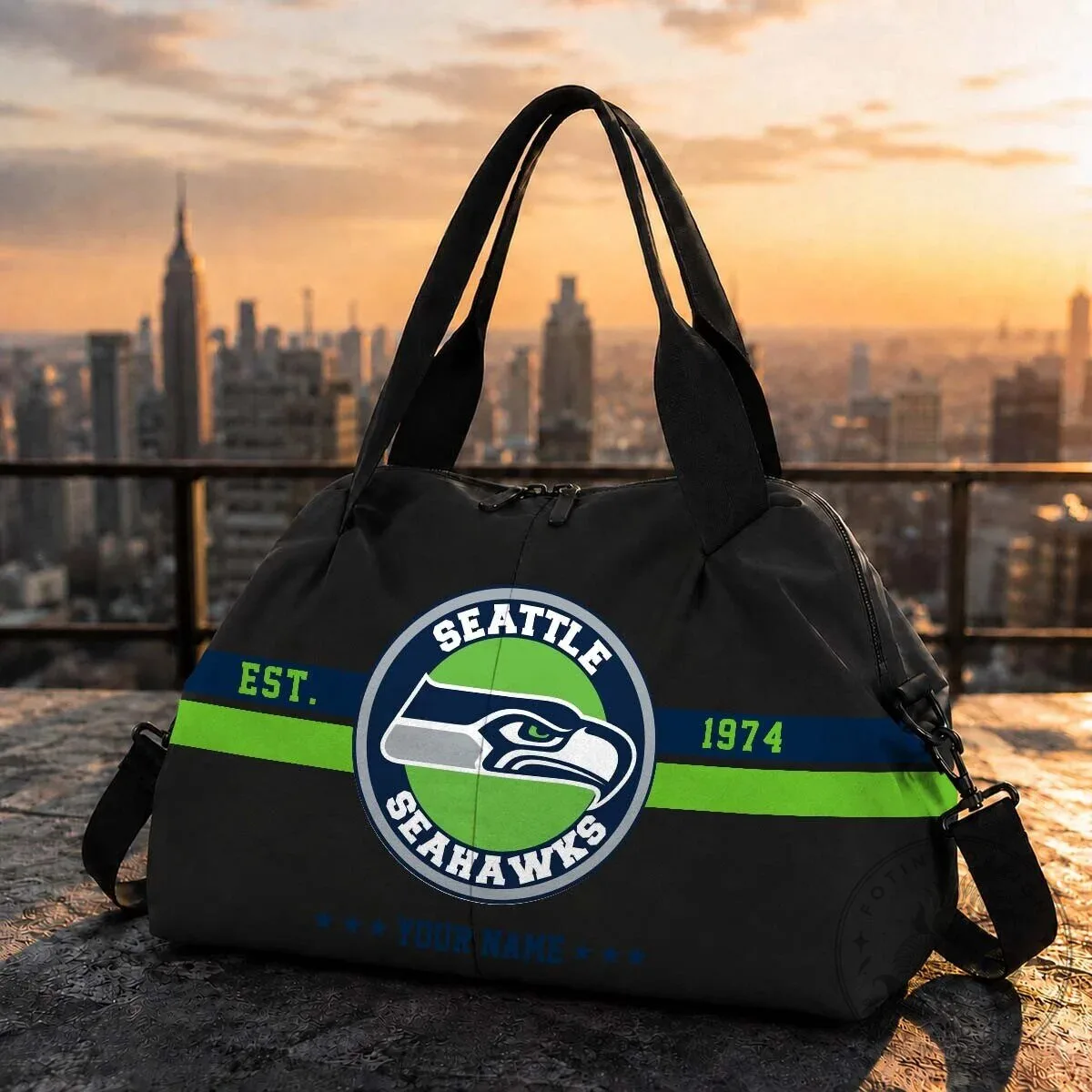 Seattle Seahawks Football Team Logo Duffle Bag