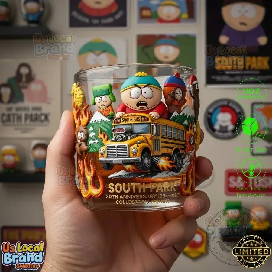 30th Anniversary Collector's Edition Whiskey Glass from South Park
