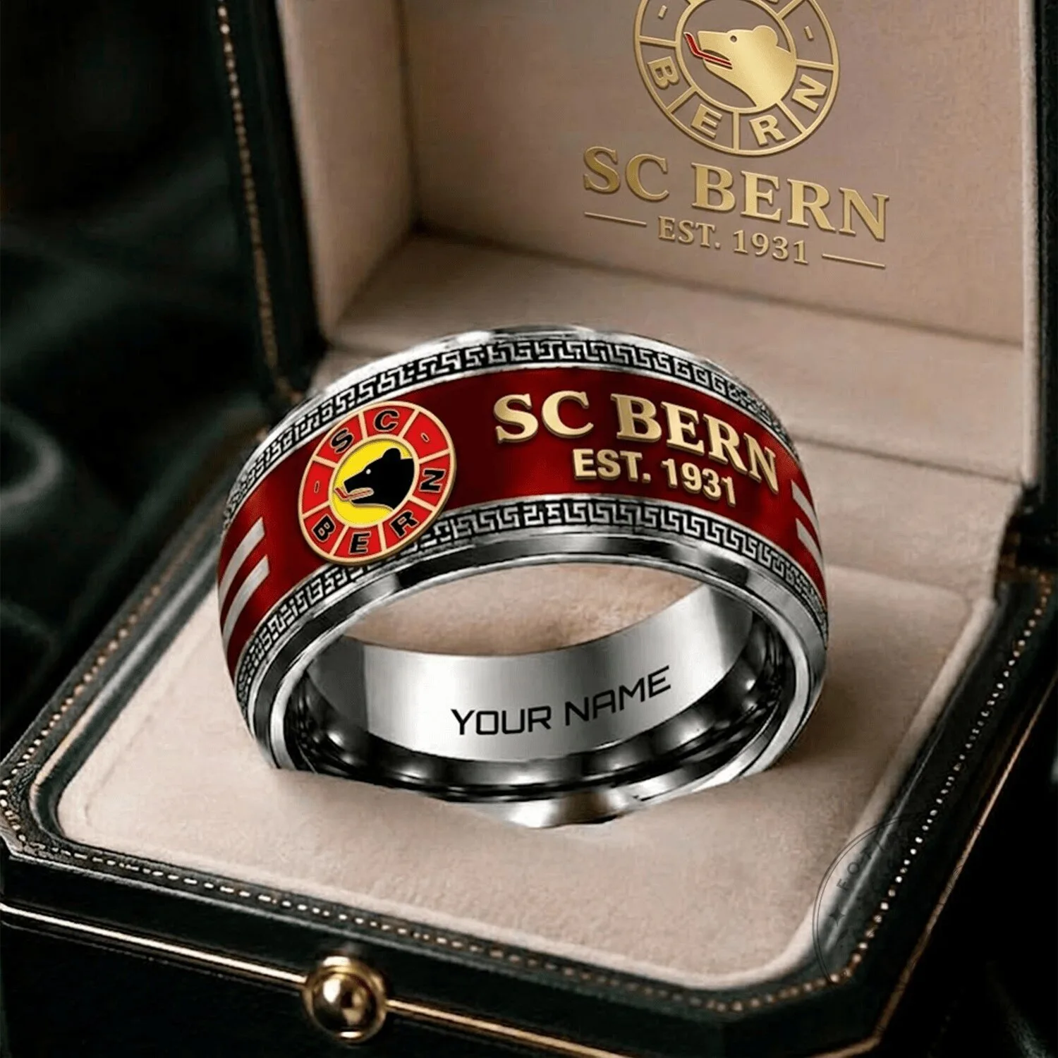 Personalized Ring for SC Bern National League Ice Hockey Team Fans 1 Personalized Ring for SC Bern National League Ice Hockey Team Fans