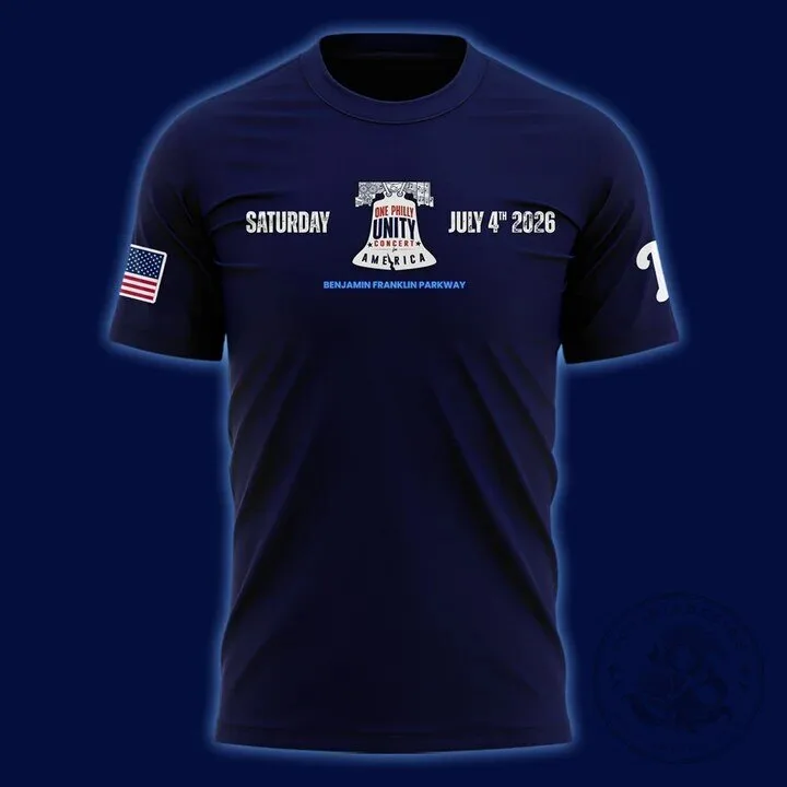Philly America's 250th Celebration 2026 Concert Lineup T-Shirt 8 Philly America