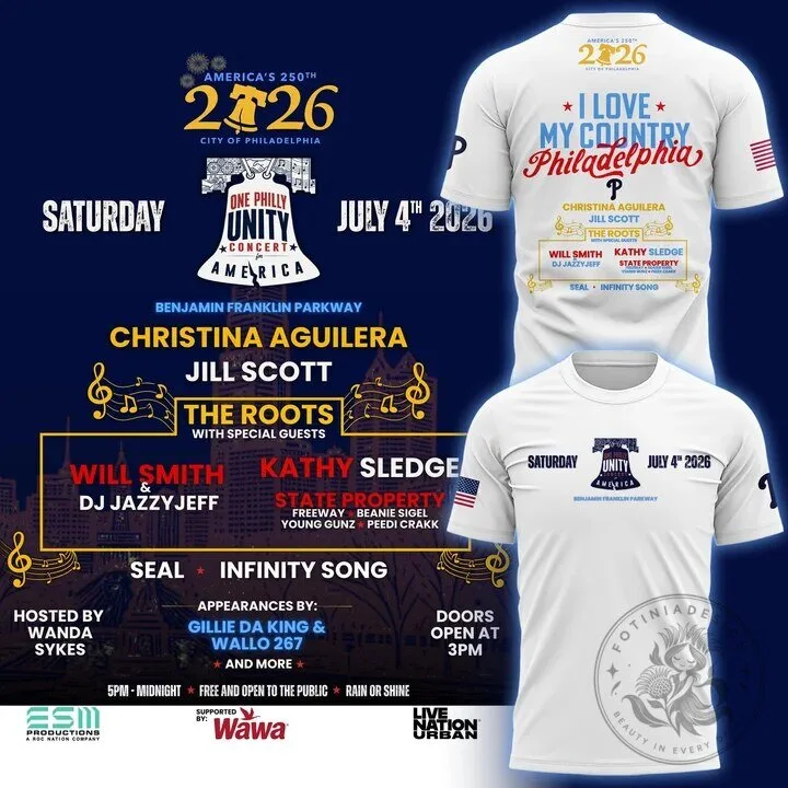 Philly America's 250th Celebration Concert White T-Shirt