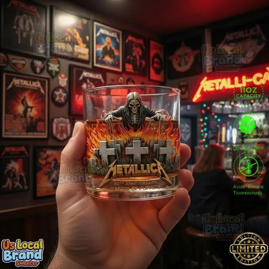 40th Anniversary Whiskey Glass for Metallica's Master of Puppets
