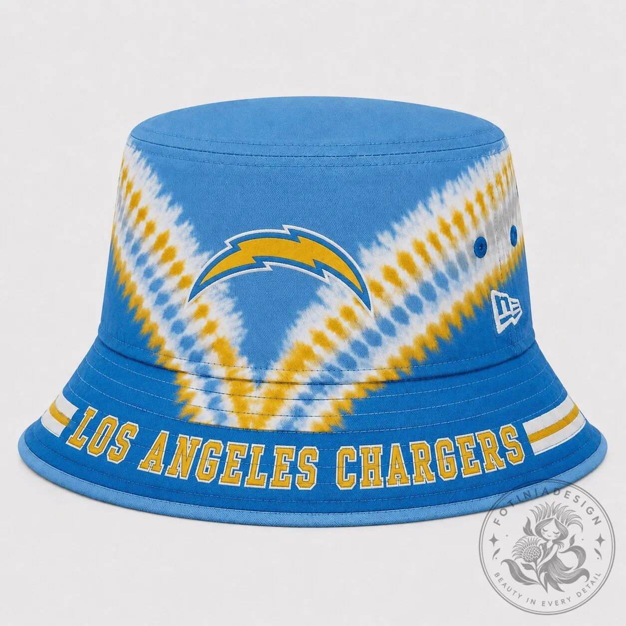 Los Angeles Chargers Tie Dye Bucket Hat