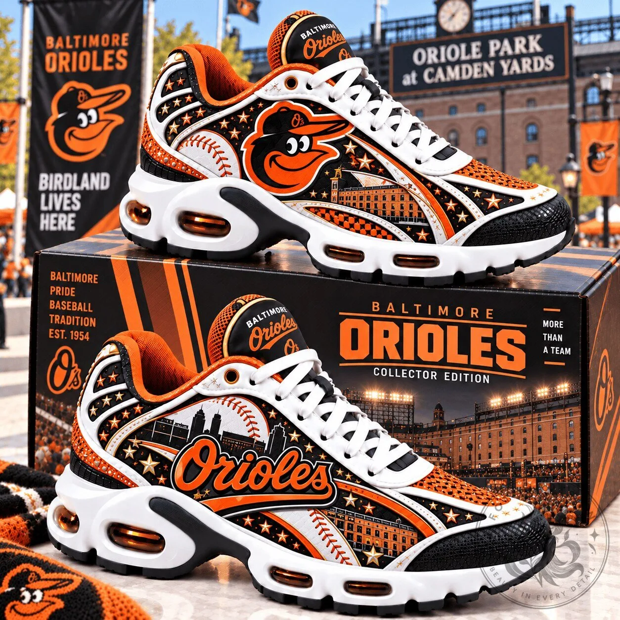 Baltimore Orioles Baseball Team Air Max Sneakers Shoes