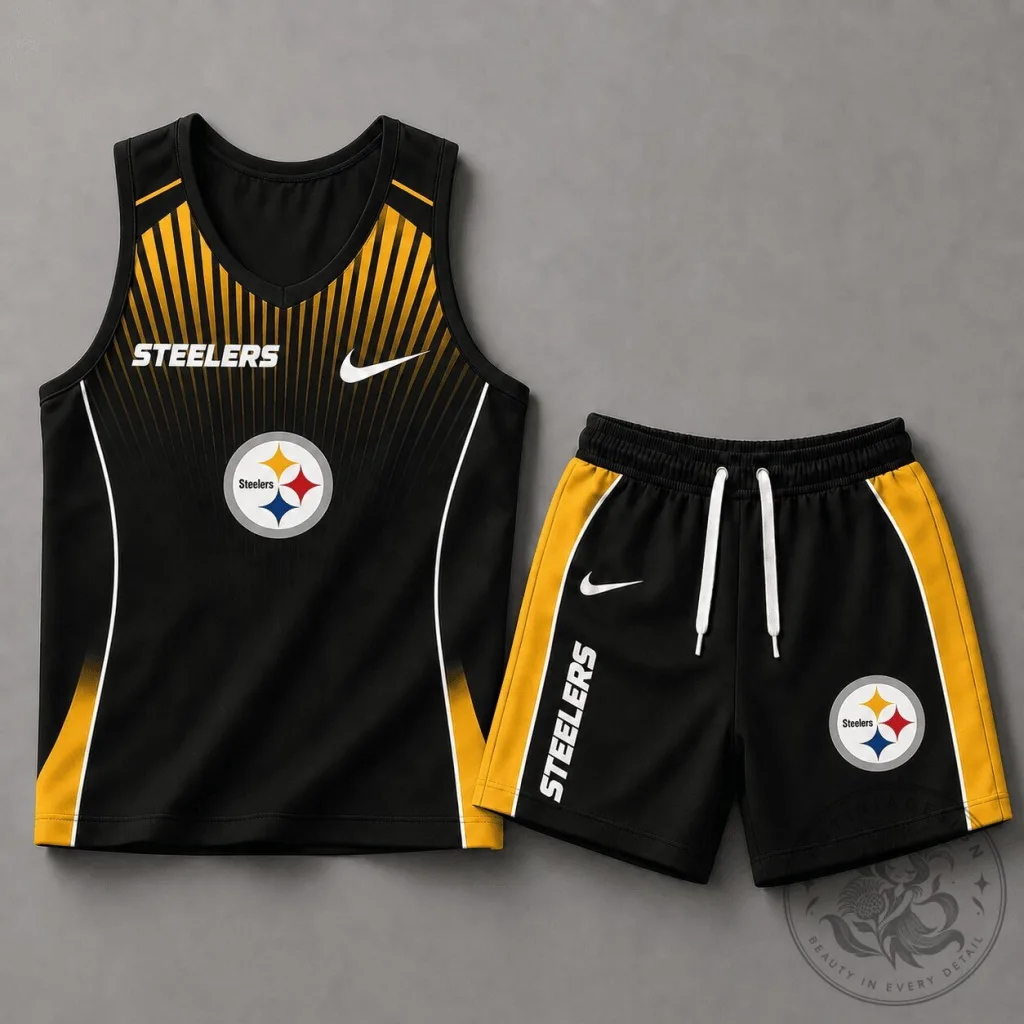 Pittsburgh Steelers National Football League Black Gold Velocity Stripe Tank Top 38 Pittsburgh Steelers National Football League Black Gold Velocity Stripe Tank Top