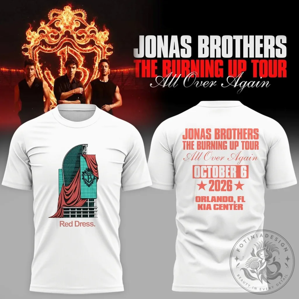 Jonas Brothers The Burning Up Tour All Over Again Orlando Florida 2026 T-Shirt 31 Jonas Brothers The Burning Up Tour All Over Again Orlando Florida 2026 T-Shirt