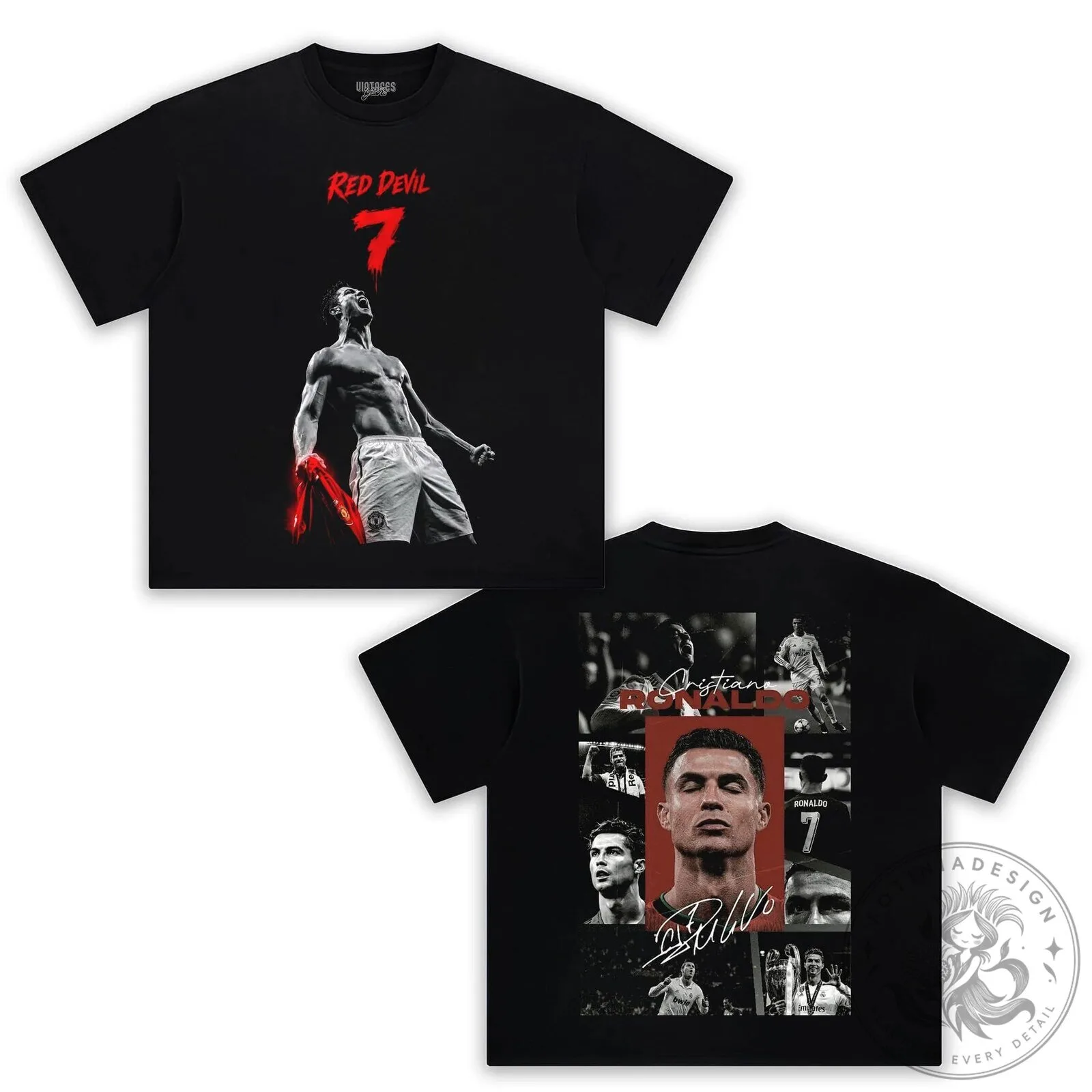 Cristiano Ronaldo Red Devil Number 7 Manchester United Fan T-Shirt