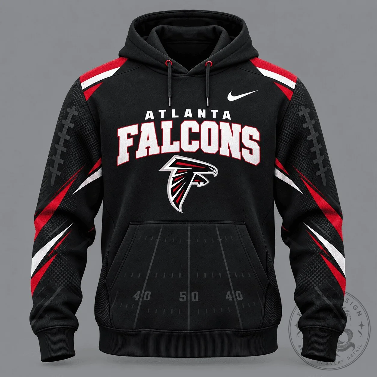 Atlanta Falcons National Football League Game Day Black and Red Hoodie