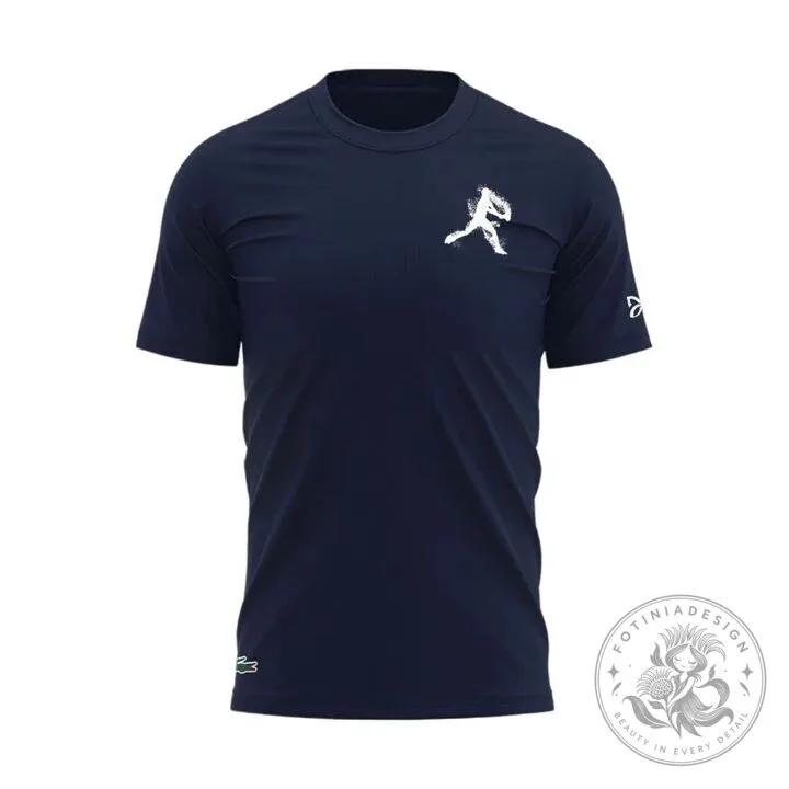Novak Djokovic Tennis Player Silhouette Navy Blue T-Shirt 8 Novak Djokovic Tennis Player Silhouette Navy Blue T-Shirt
