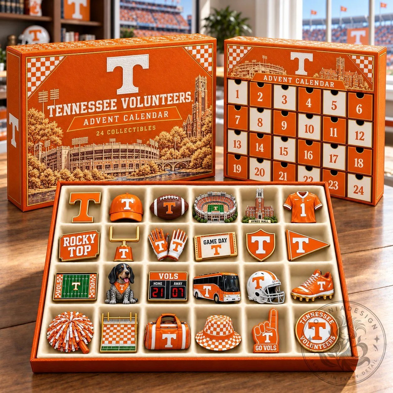 Tennessee Volunteers 24 Collectibles College Football Team Advent Calendar
