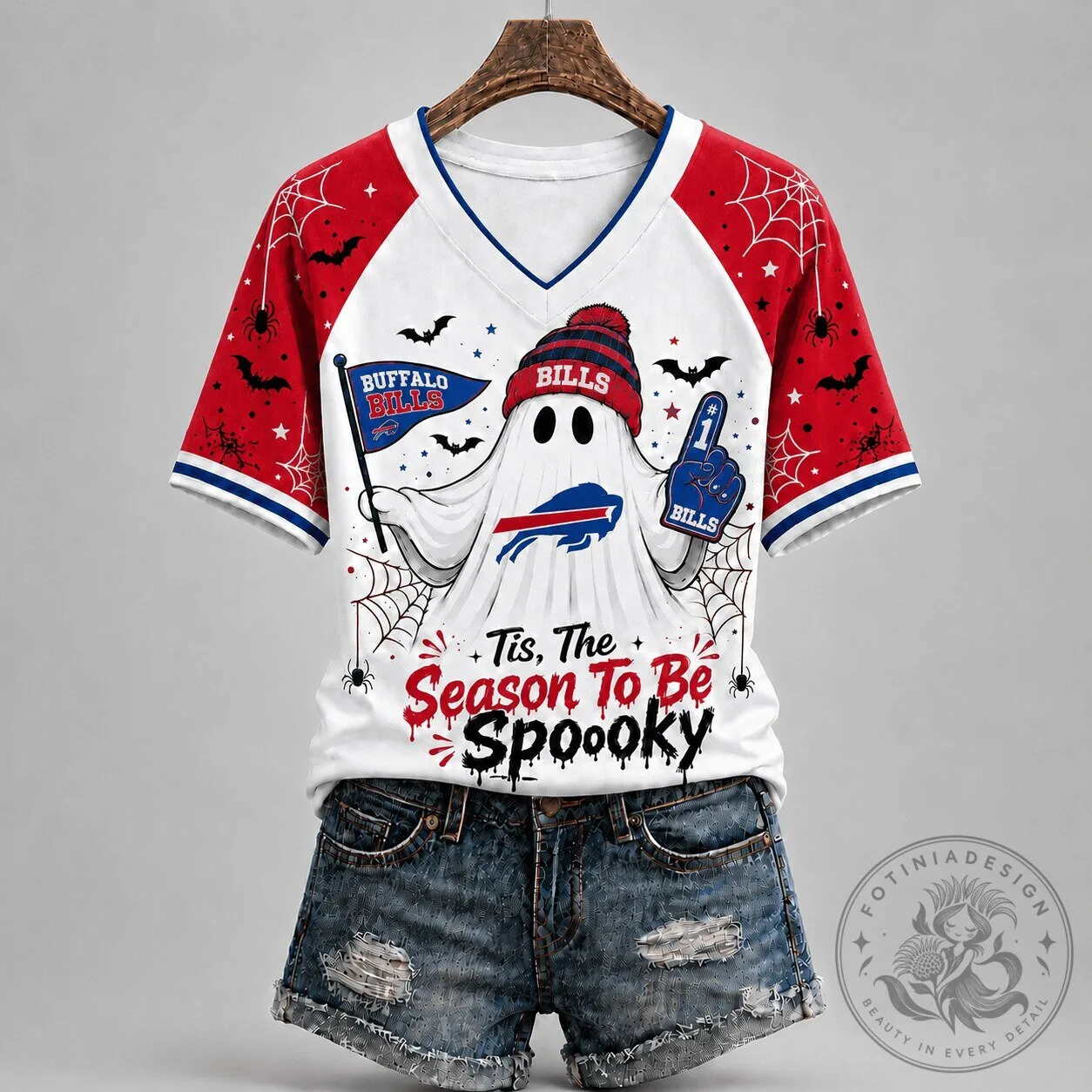 Spooky Season Buffalo Bills Football Ghost Halloween T-Shirt