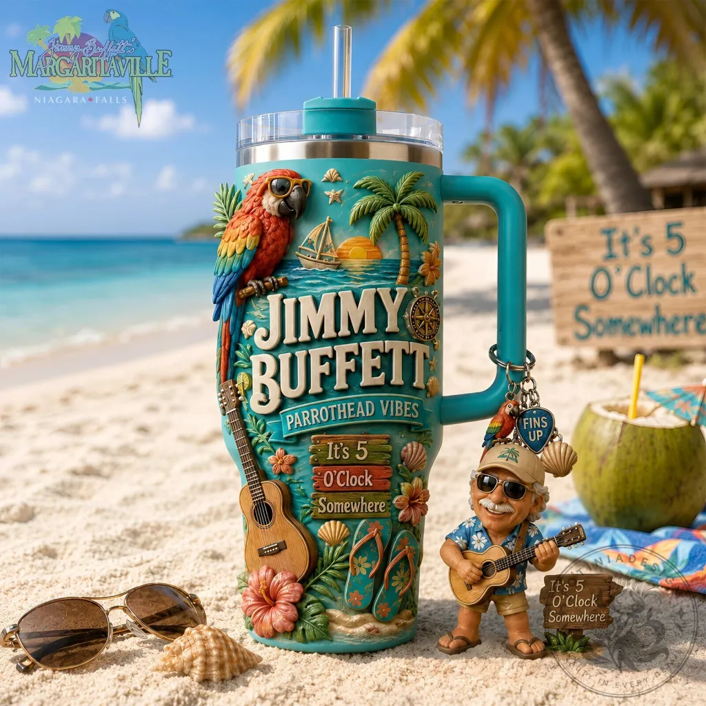 Jimmy Buffett Margaritaville Parrothead Vibes Insulated Tumbler with Handle