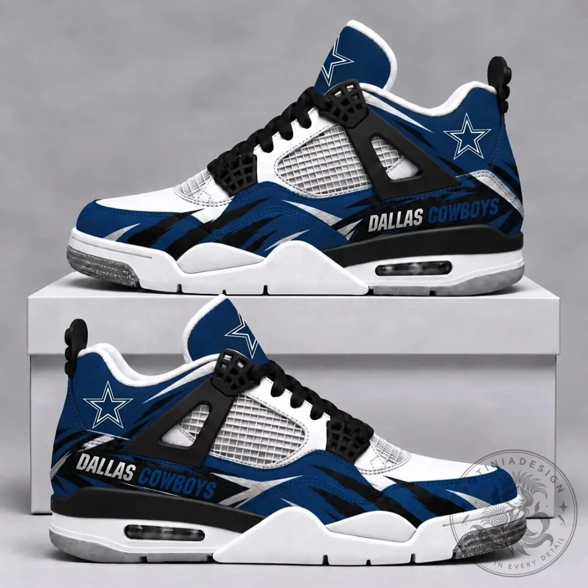 Dallas Cowboys Football Team Air Jordan Style Sneakers Shoes
