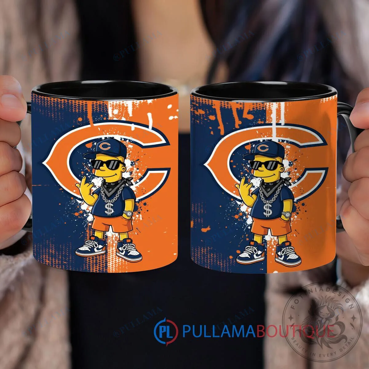 Chicago Bears Bart Simpson The Simpsons Fan Art Coffee Mug