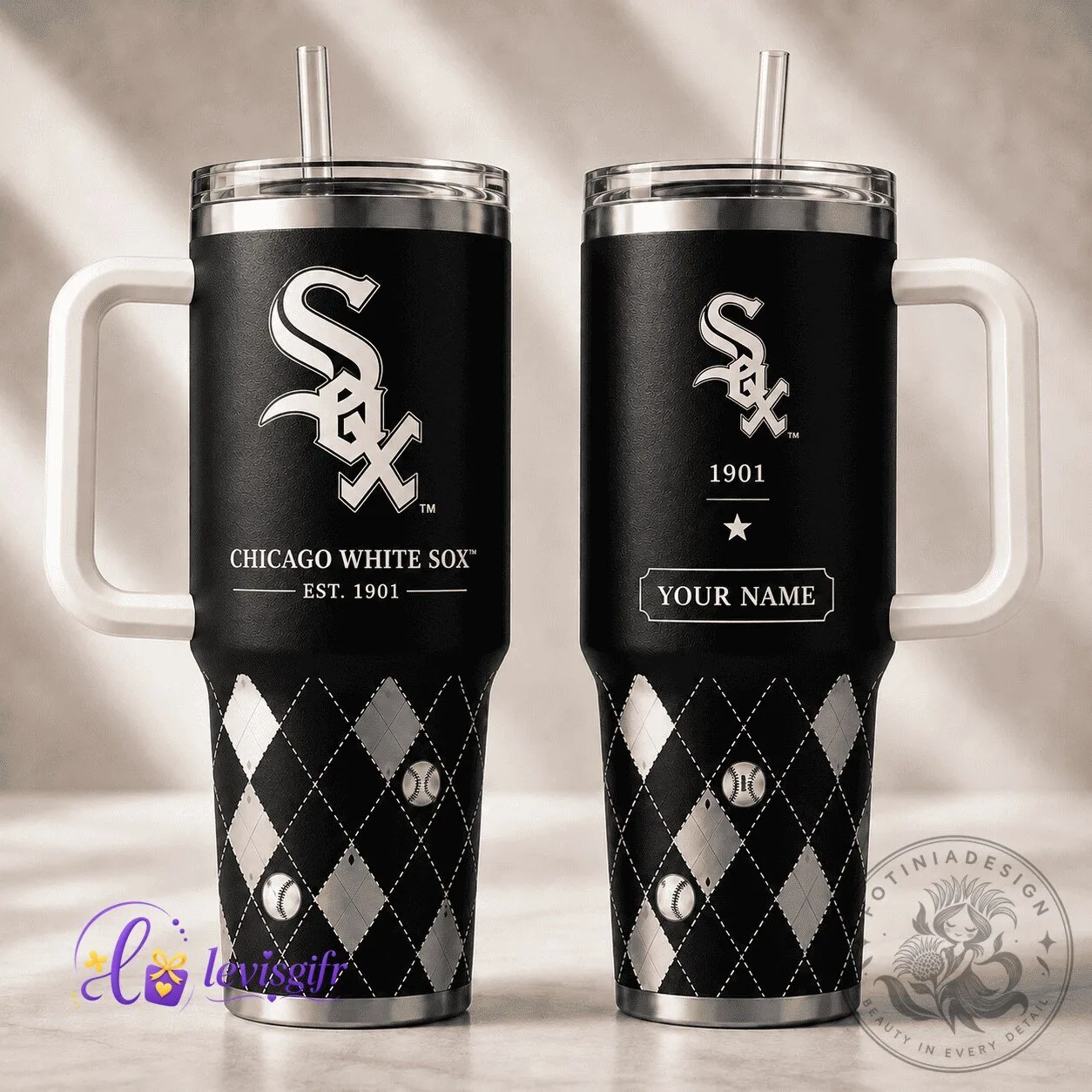 Chicago White Sox MLB Baseball Team Logo Insulated Stainless Steel Tumbler