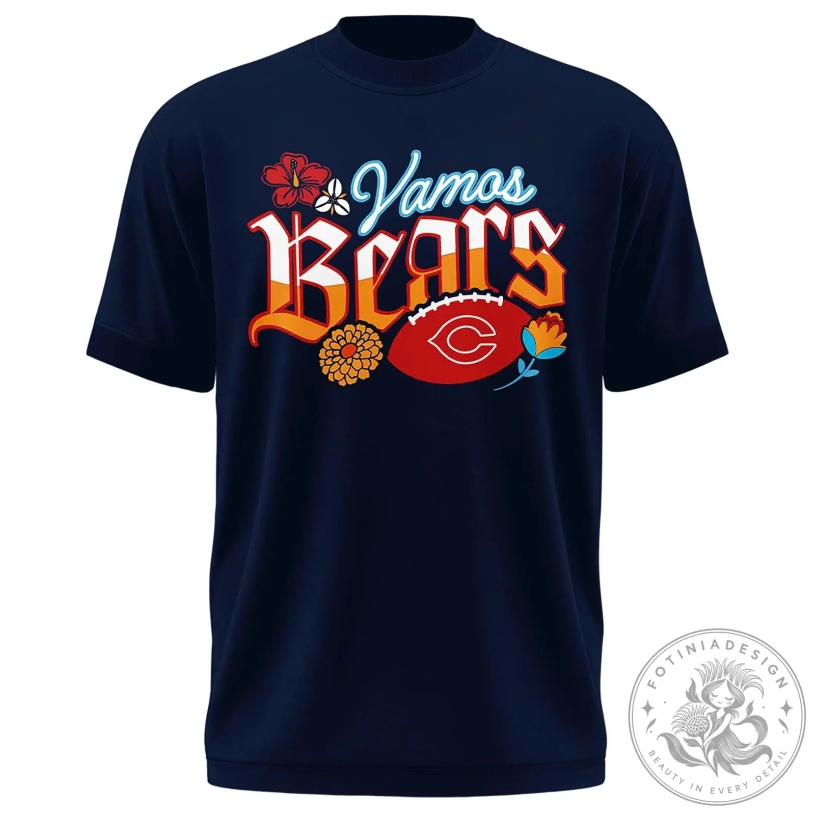 Chicago Bears Latino Heritage Month Vamos Bears T-Shirt 10 Chicago Bears Latino Heritage Month Vamos Bears T-Shirt