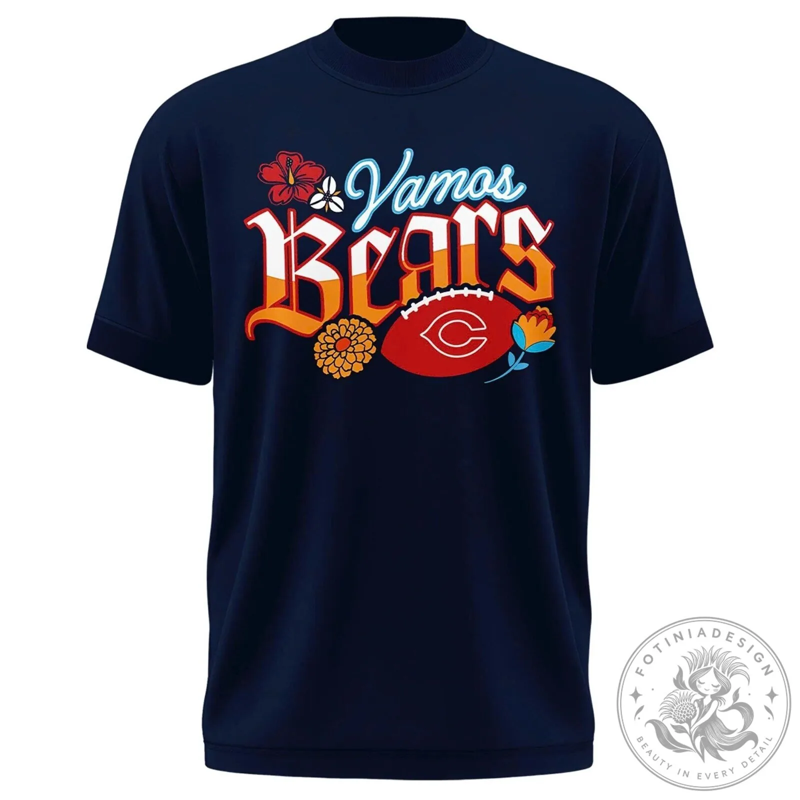 Chicago Bears Vamos Bears Latino Heritage Month Football T-Shirt 10 Chicago Bears Vamos Bears Latino Heritage Month Football T-Shirt
