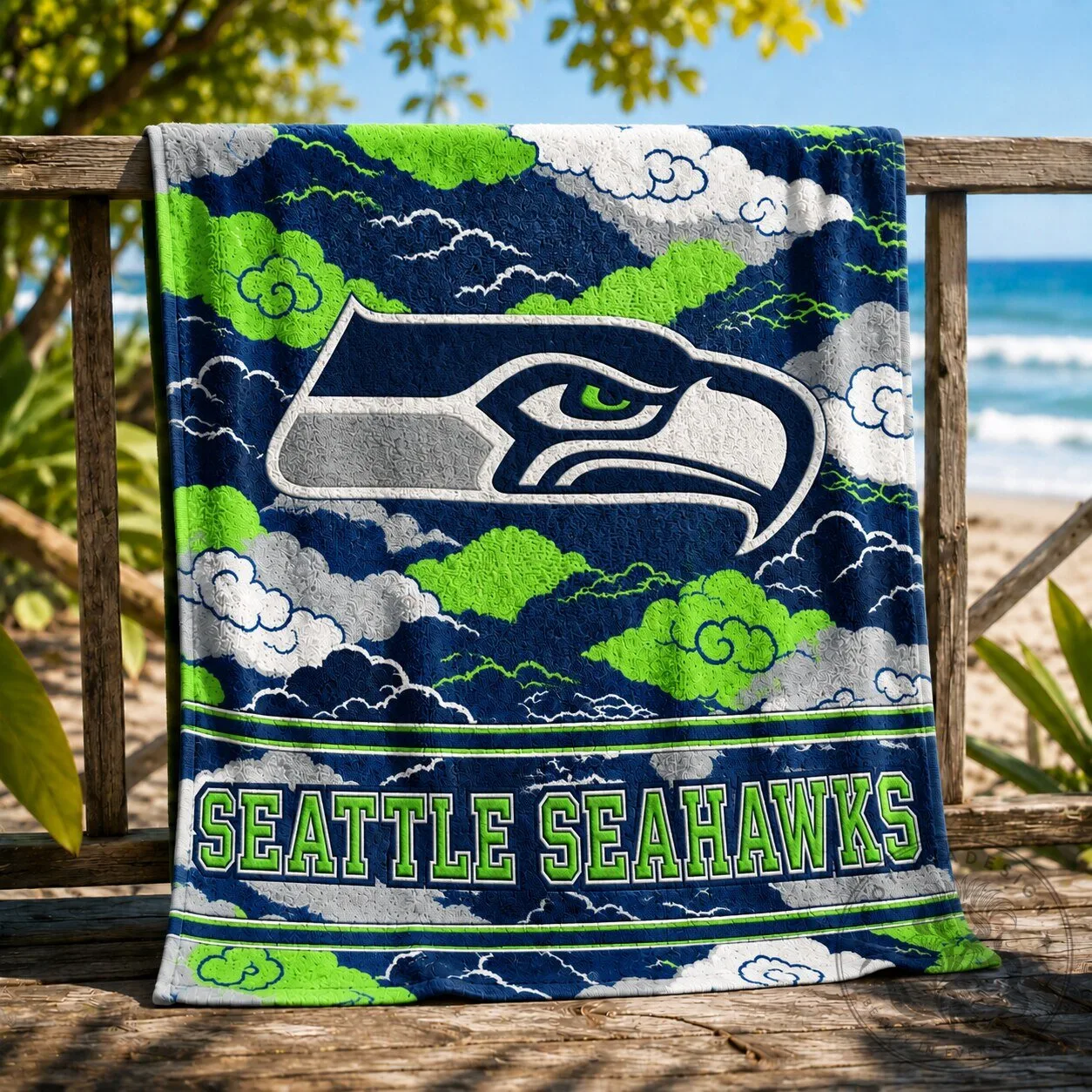 Seattle Seahawks NFL Football Team Logo Beach Towel 4 Seattle Seahawks NFL Football Team Logo Beach Towel