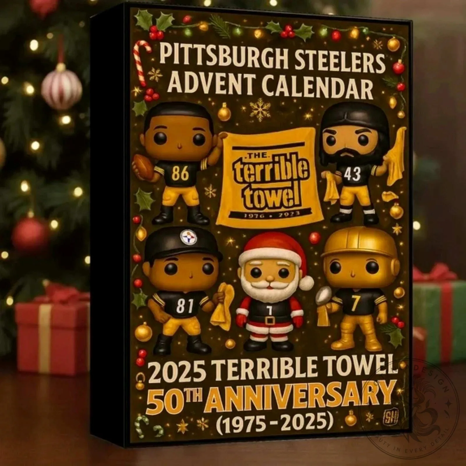 2025 Advent Calendar for the 50th Anniversary of the Pittsburgh Steelers Terrible Towel 2D 7 2025 Advent Calendar for the 50th Anniversary of the Pittsburgh Steelers Terrible Towel