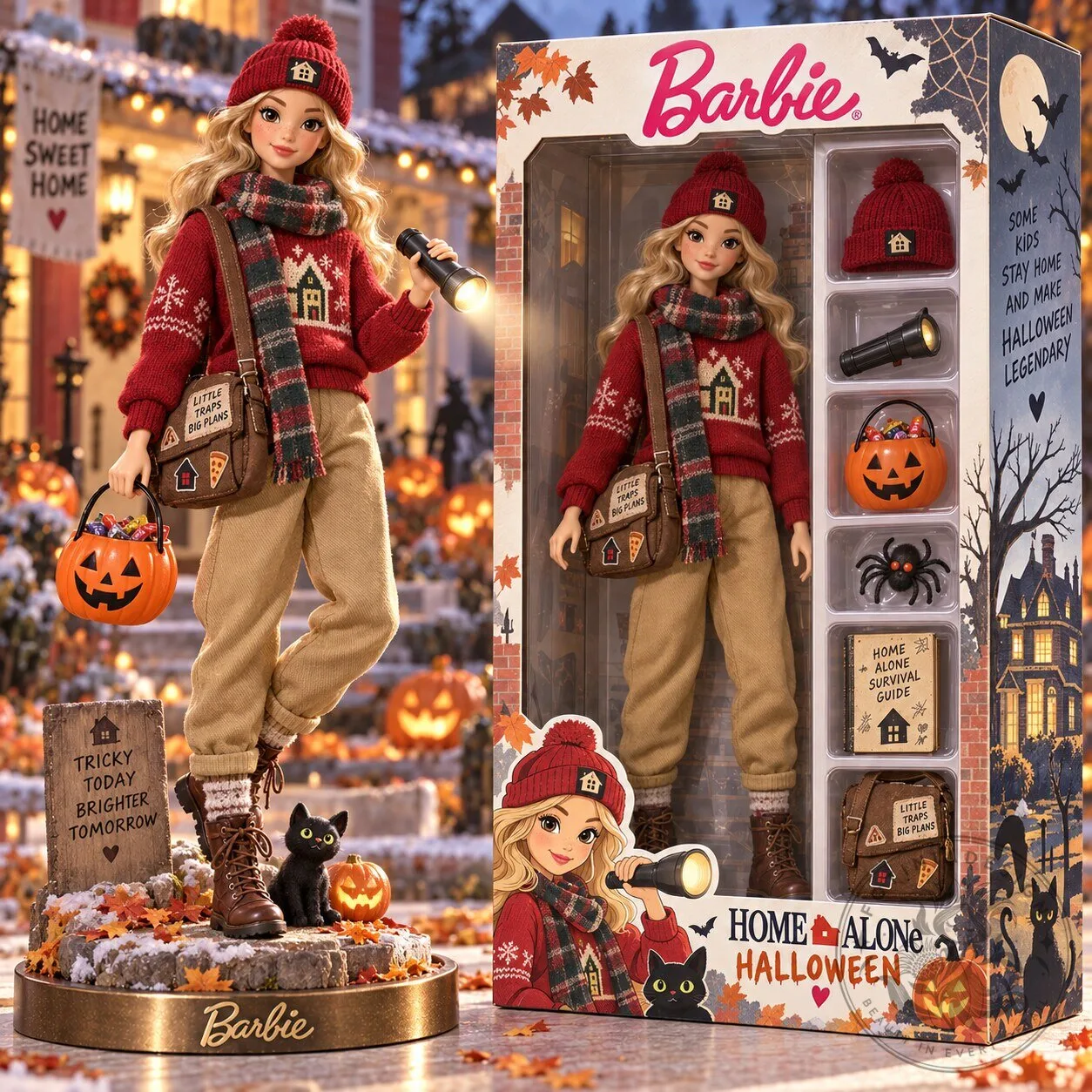 Barbie Home Alone Halloween Commemorative Collectible Doll Figure