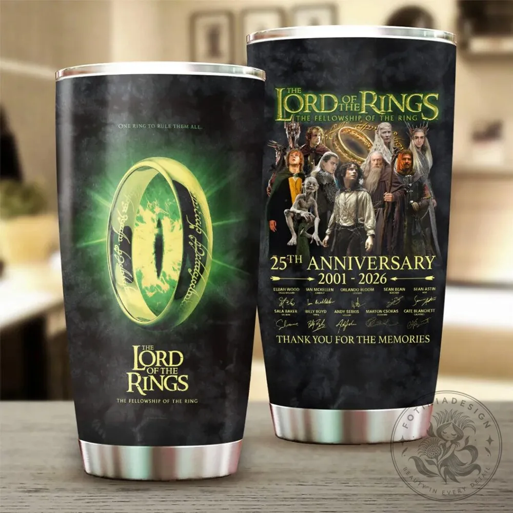 Lord of the Rings Fellowship of the Ring 25th Anniversary Stainless Steel Tumbler