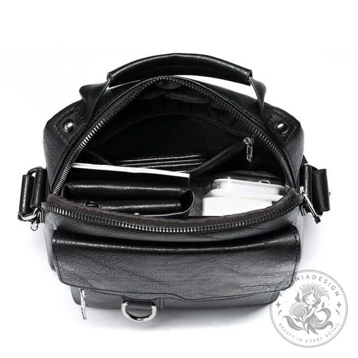 Alfa Romeo Custom Name Leather Crossbody Bag for Men, Zipper Shoulder Bag 13 Alfa Romeo Custom Name Leather Crossbody Bag for Men, Zipper Shoulder Bag