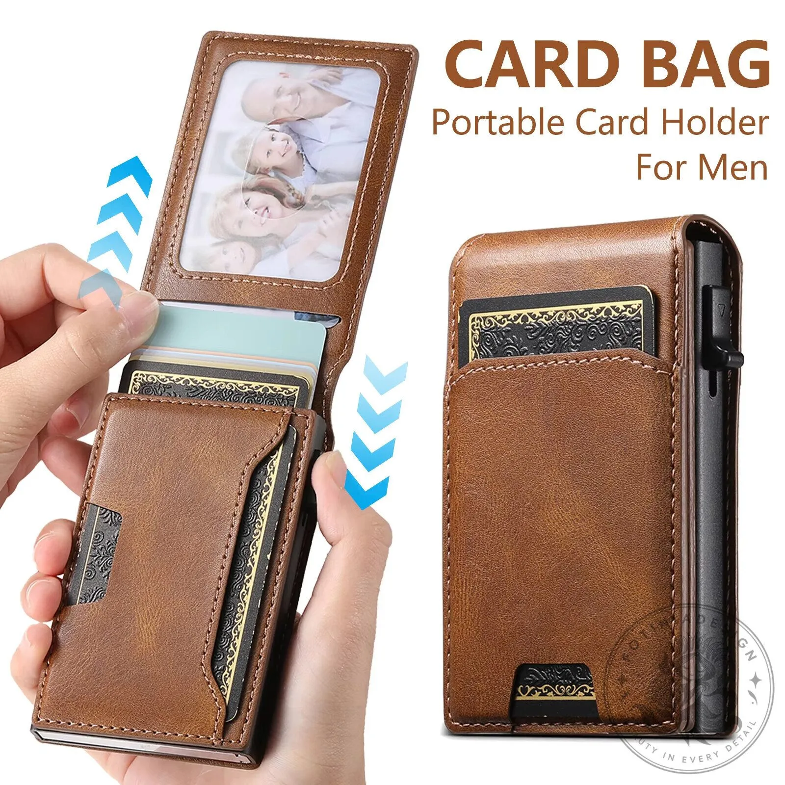 Mercedes-Benz Personalized Slim Leather Wallet with Photo Slot and Card Holder 12 Mercedes-Benz Personalized Slim Leather Wallet with Photo Slot and Card Holder