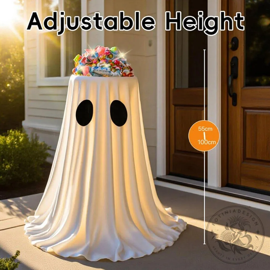Light Up Halloween Ghost Candy Bowl Outdoor Yard Decoration 11 Light Up Halloween Ghost Candy Bowl Outdoor Yard Decoration