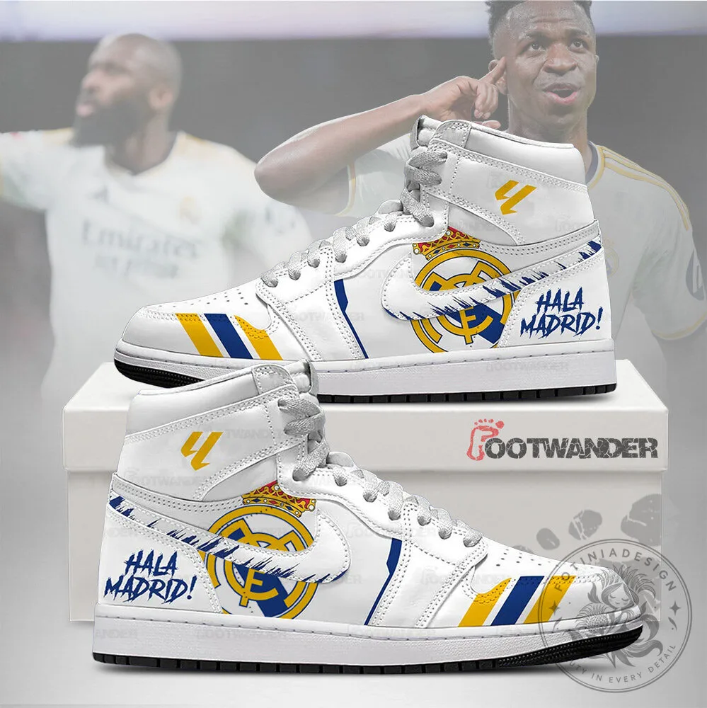 Real Madrid Football Club High-Top Sneakers for Men and Women