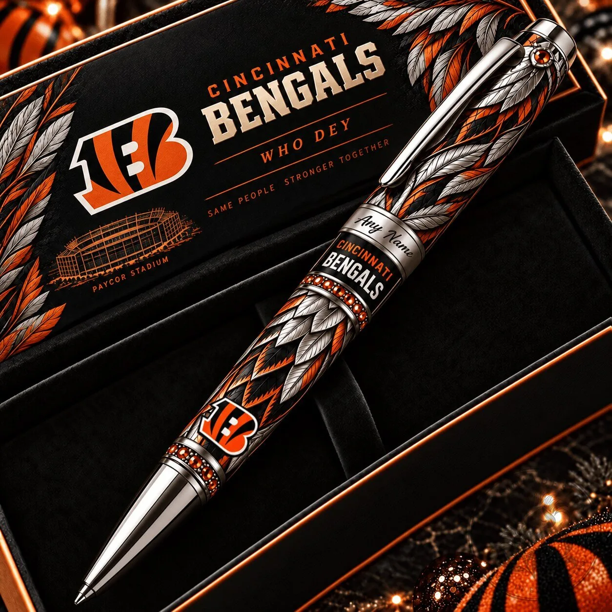 Cincinnati Bengals NFL Football Team Custom Engraved Ballpoint Pen