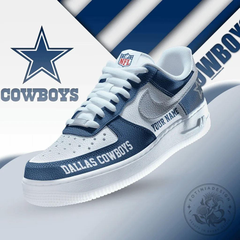 Dallas Cowboys Custom Name NFL Football Team Fan Shoes 30 Dallas Cowboys Custom Name NFL Football Team Fan Shoes
