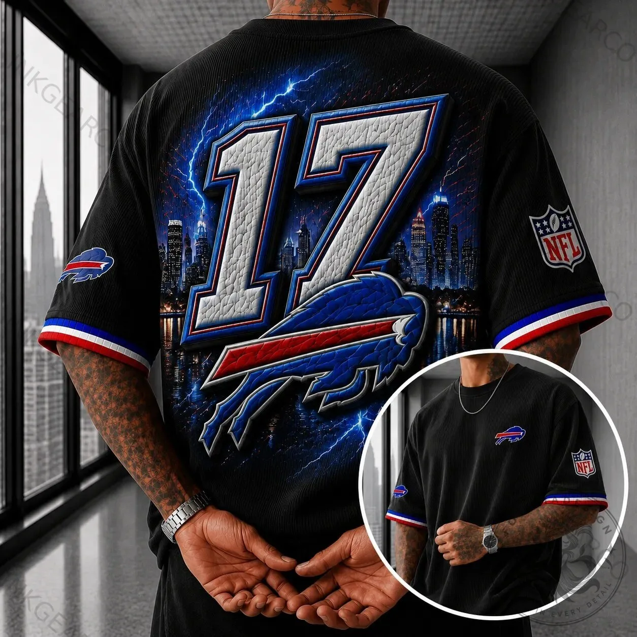 Buffalo Bills Josh Allen Number 17 Football Team T-Shirt