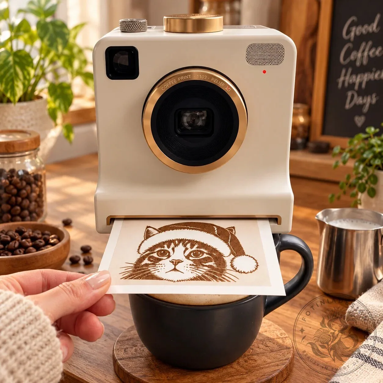 Custom Latte Art Printer Machine for Coffee and Drinks with Photo Stencil Maker