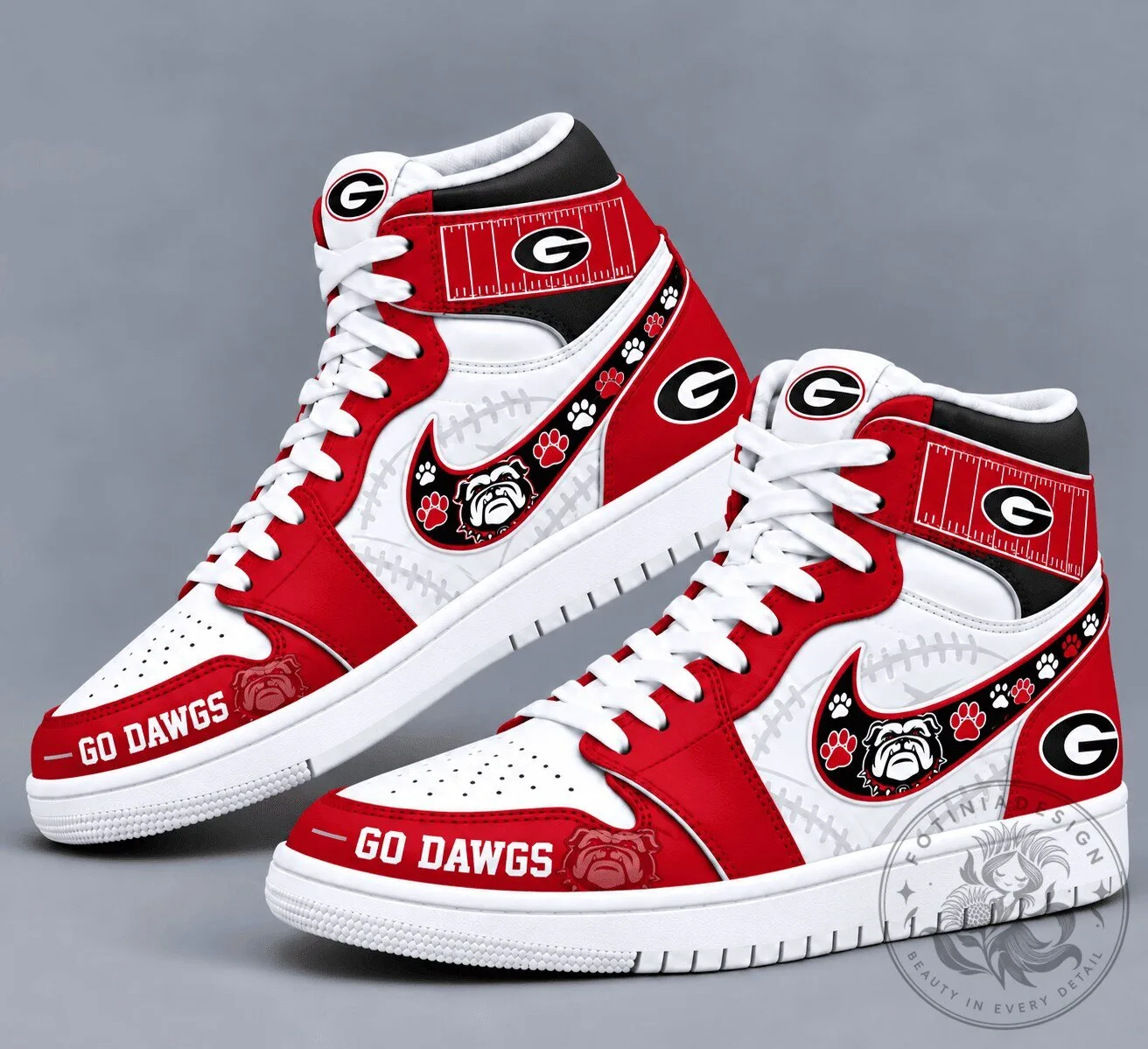 Georgia Bulldogs Team Spirit Go Dawgs High Top Sneakers