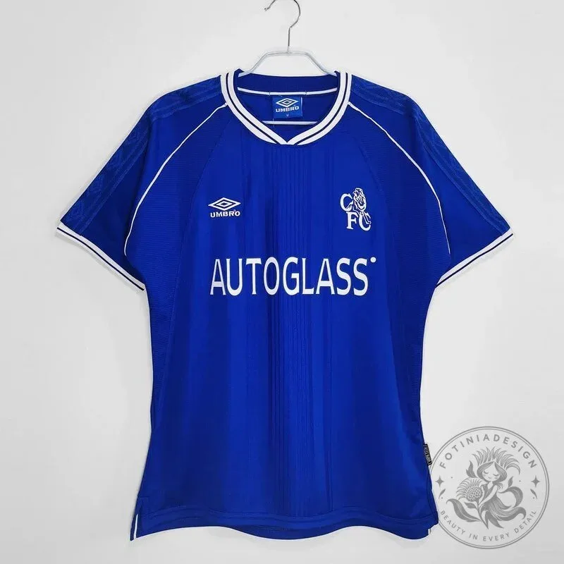 Chelsea Football Club 1999-2001 Home Retro Soccer Jersey 2 Chelsea Football Club 1999-2001 Home Retro Soccer Jersey