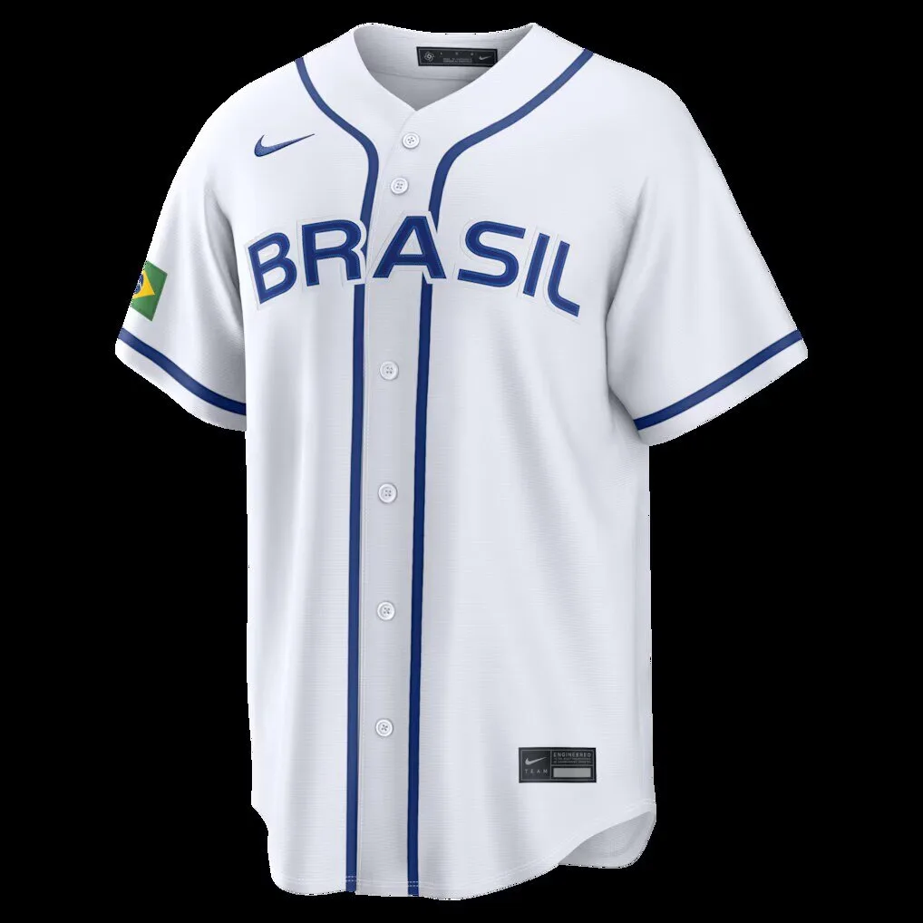 Brazil National Baseball Team White 2026 World Baseball Classic Home Jersey