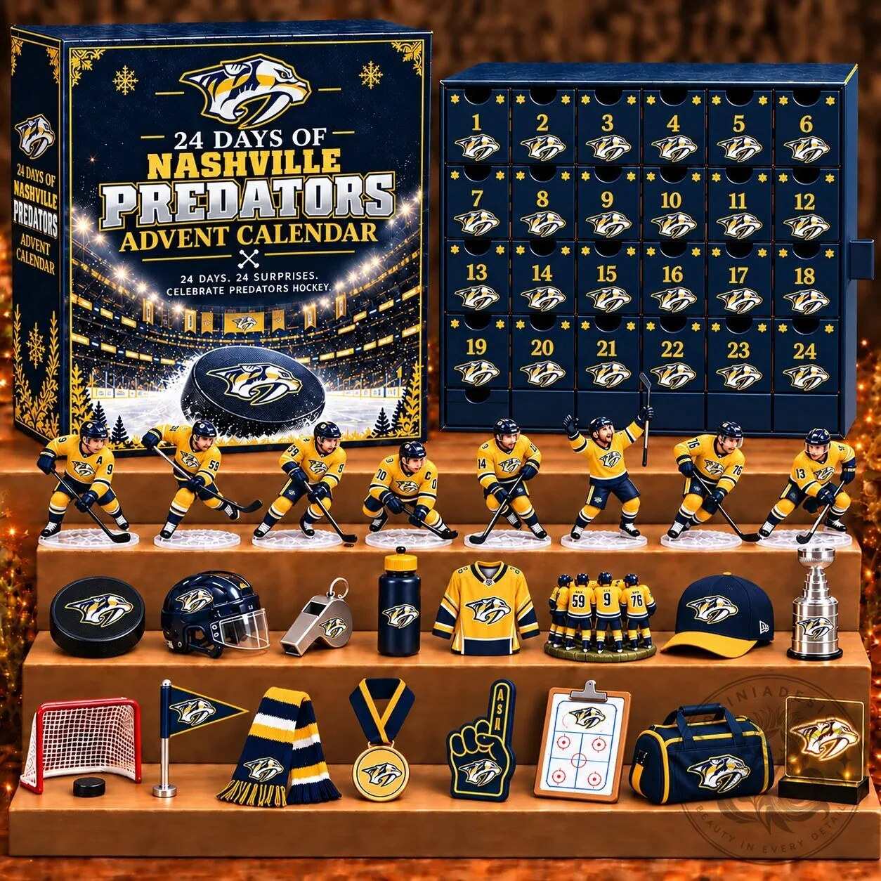 Nashville Predators Hockey Ice Advent Calendar Blind Box with 24 Days of Surprises